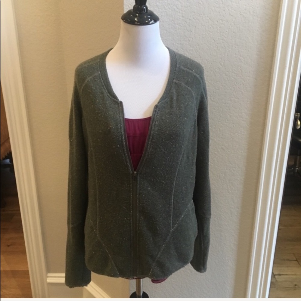 Sparkle & Fade Speckled Bomber Sweater Jacket Size Medium
